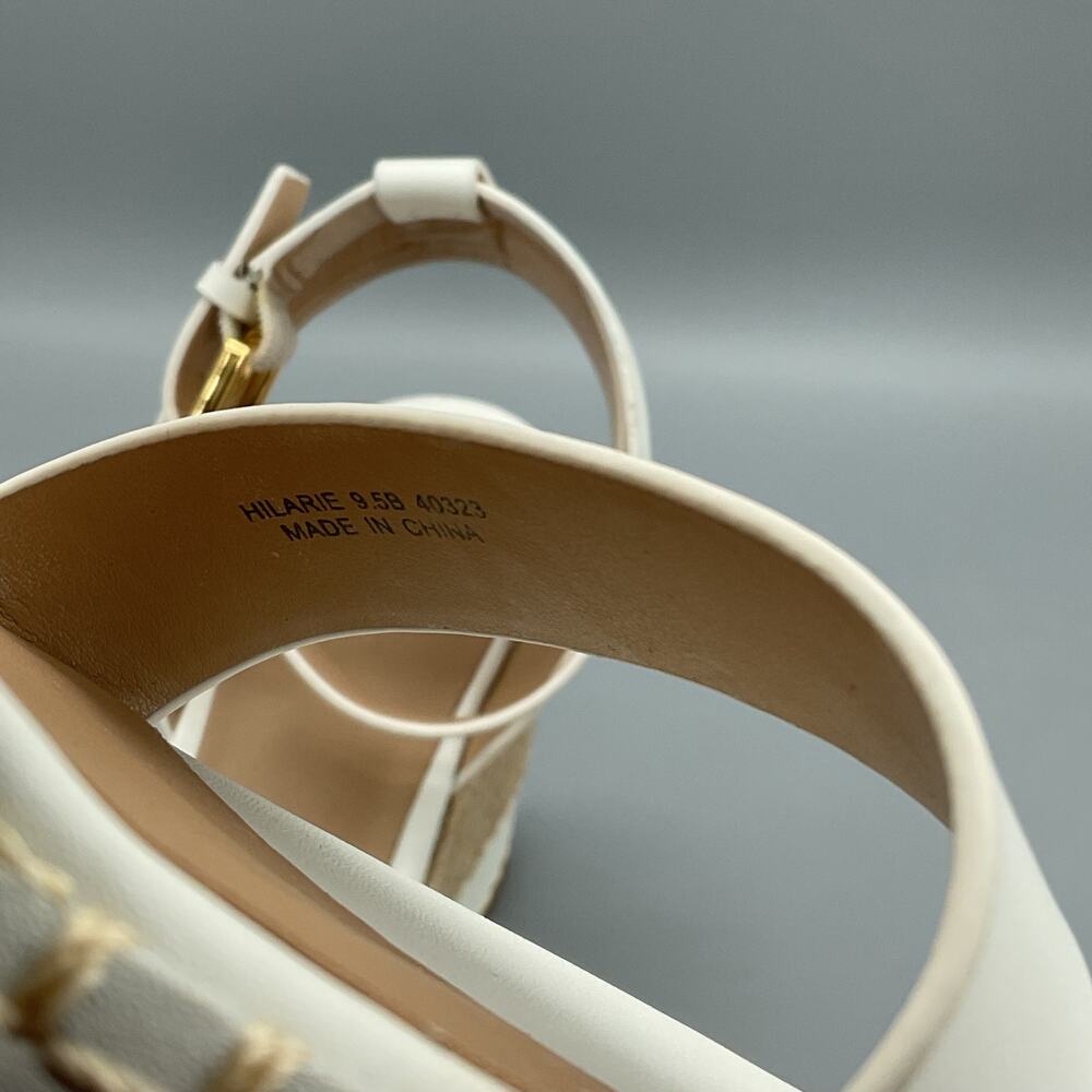 NEW Lauren Ralph Lauren Women Hilarie Leather Espadrille Sandal White Size 9.5B - Picture 6 of 10